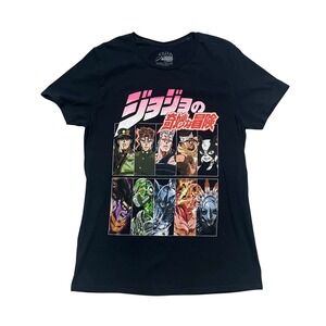 JoJo's Bizarre Adventure Anime Graphic T Shirt Black Size Medium